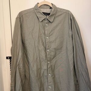 rag & bone “Tomlin” green oxford button down